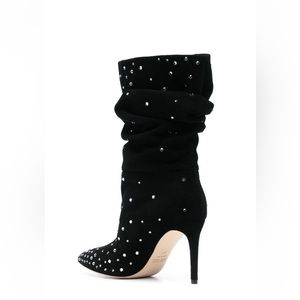 Paris Texas
Holly 100mm crystal-embellished slouchy boots.